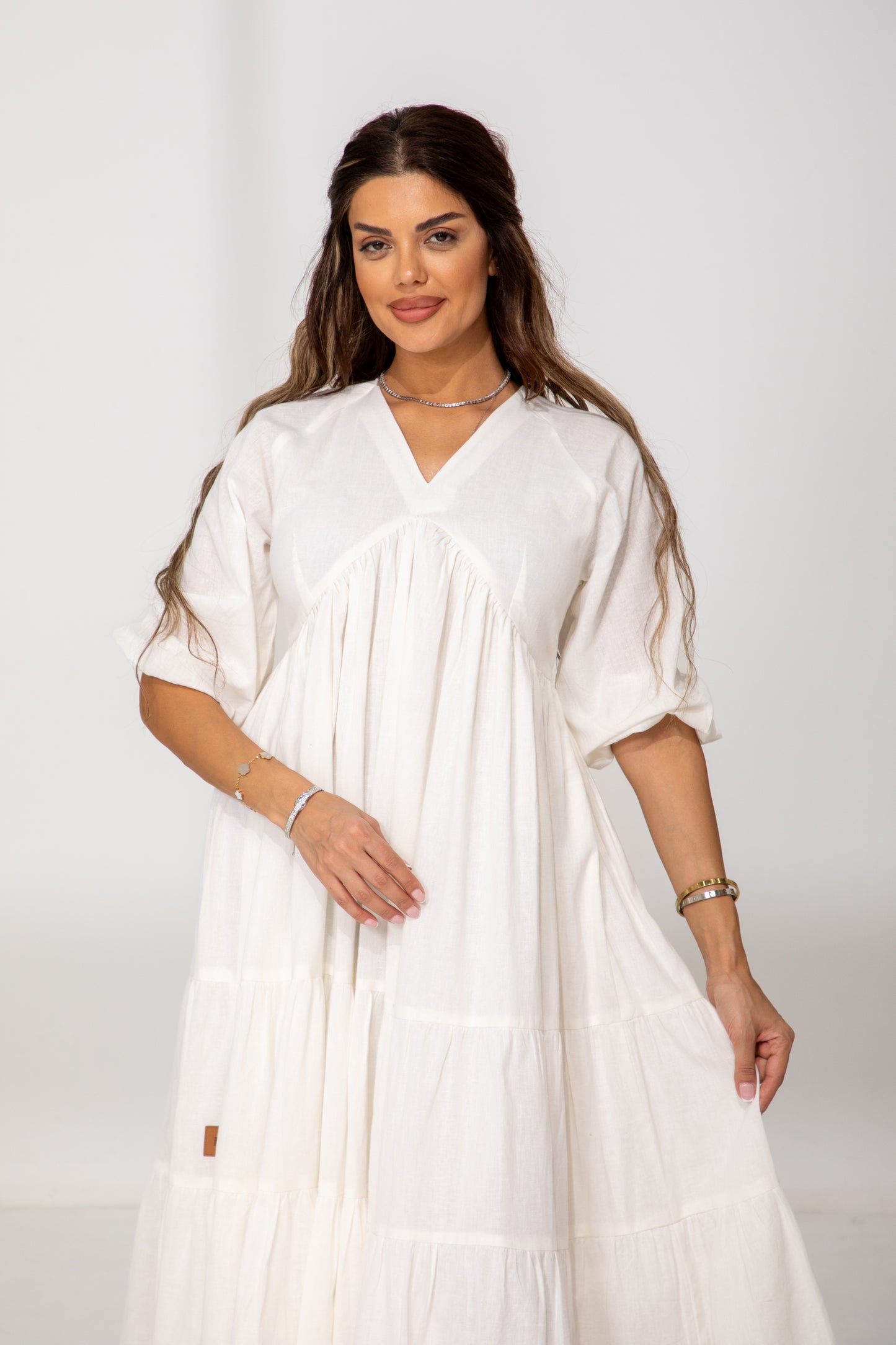 Ivory Light – Linen Maxi Dress